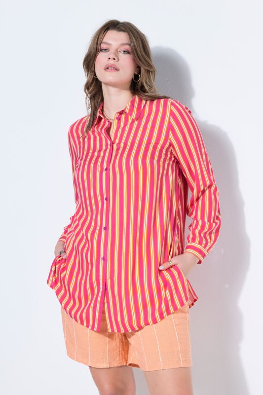 Chemisier, coupe droite, rayures
