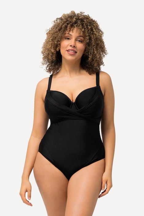 Maillot de bain à bonnets souples. Effet drapé. Armatures