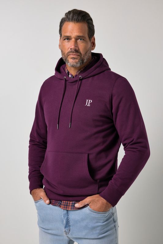 Sweat-shirt à capuche JP 1880, logo JP sur la poitrine, poche kangourou - jusqu'au 8 XL