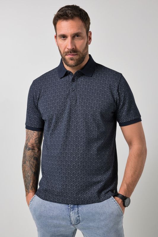 Polo FLEXNAMIC®, manches courtes, piqué imprimé all-over - jusqu'au 8 XL