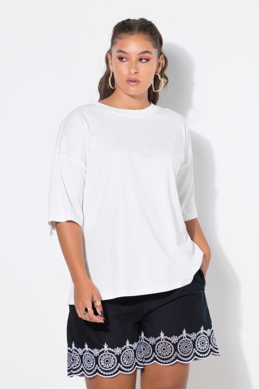T-shirt oversize avec franges à perles