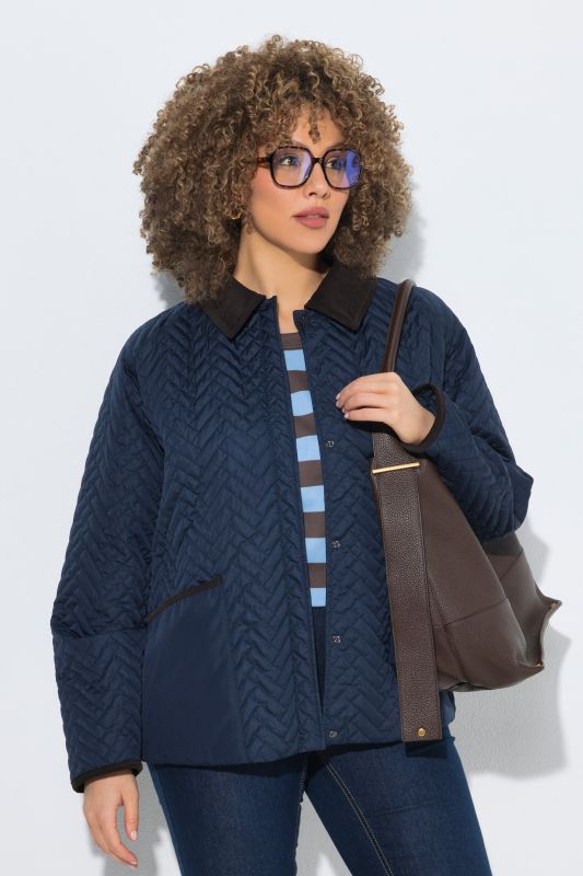 Veste matelassée HYPRAR, modèle déperlant, col en velours côtelé