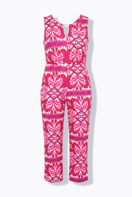 Combinaison en jersey, jambe large, col rond, sans manches