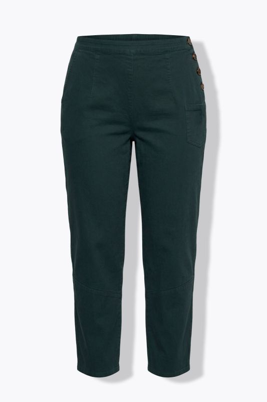 Pantalon Barrel en coton bio, jambe large et taille confortable
