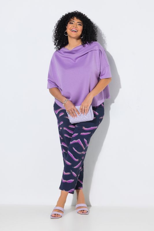 Pantalon Sienna en jersey, motif animal, jambe étroite et taille élastique
