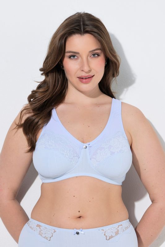 Soutien-gorge de maintien, tissu Jacquard et dentelle, sans armatures - bonnet B-F