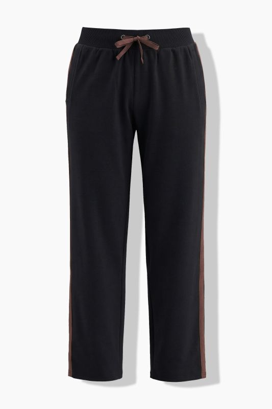 Pantalon de jogging, bande contrastante le long de la jambe, taille élastique avec cordon à nouer