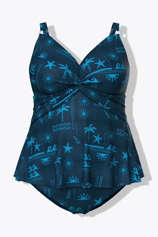 Tankini avec bonnets souples, bretelles ajustables et matière recyclée
