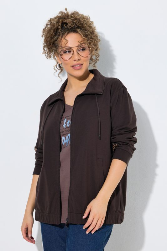 Veste en molleton avec étoiles, col camionneur, manches longues et base élastique