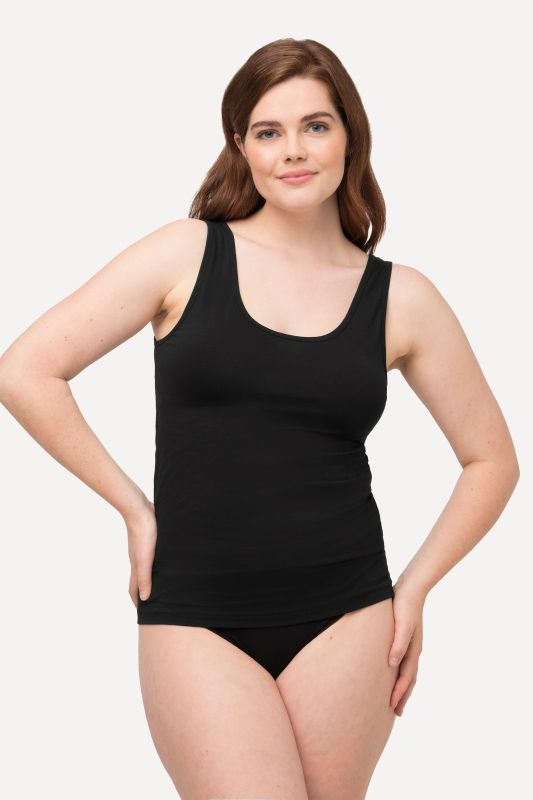 Maillot de corps en coton bio. Débardeur slim à bretelles larges