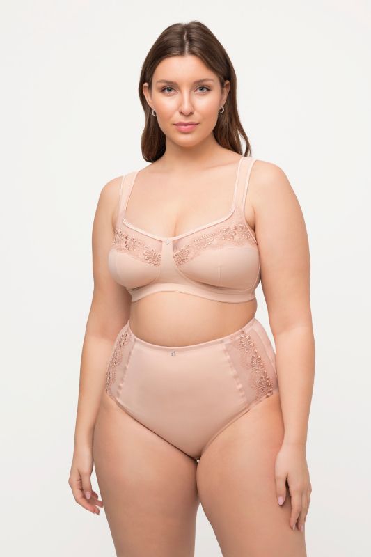 Soutien-gorge de maintien, sans armatures, avec broderies - bonnet C-D