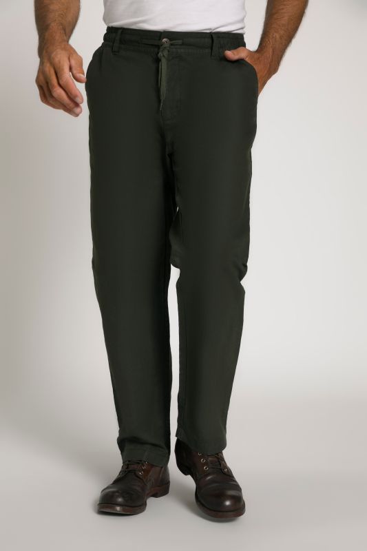 Pantalon en lin mélangé. Taille élastique. Coupe Basic Fit