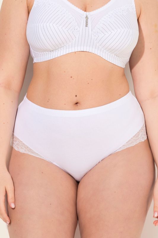 Lot de 2 culottes midi, empiècement en dentelle sur le côté