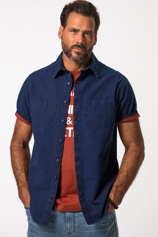 Chemise à manches courtes et col kent. Coupe Modern -Fit - jusqu'au 8XL