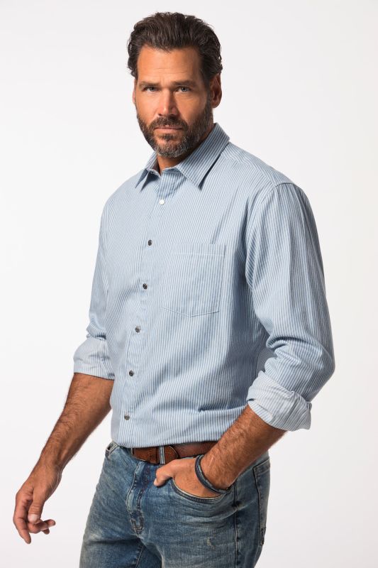 Chemise coupe Modern Fit à rayures, manches longues et col kent - jusqu'au 8 XL