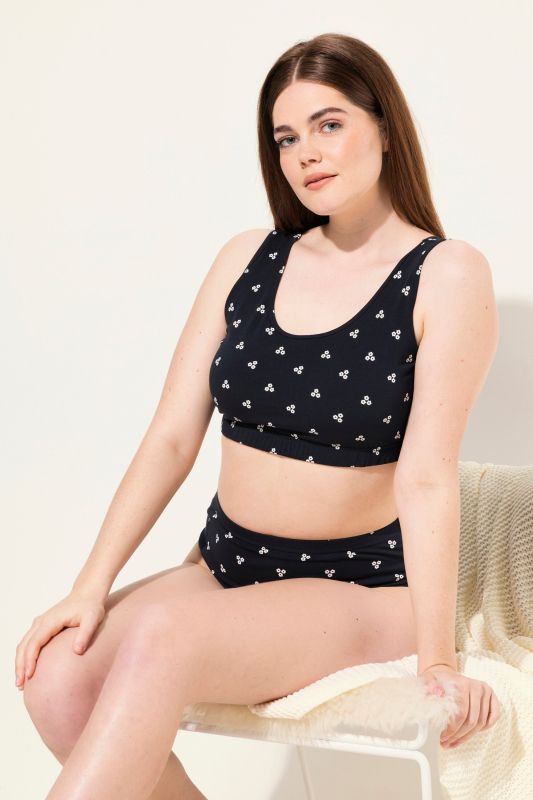 Brassière en coton bio, sans armatures, encolure ronde