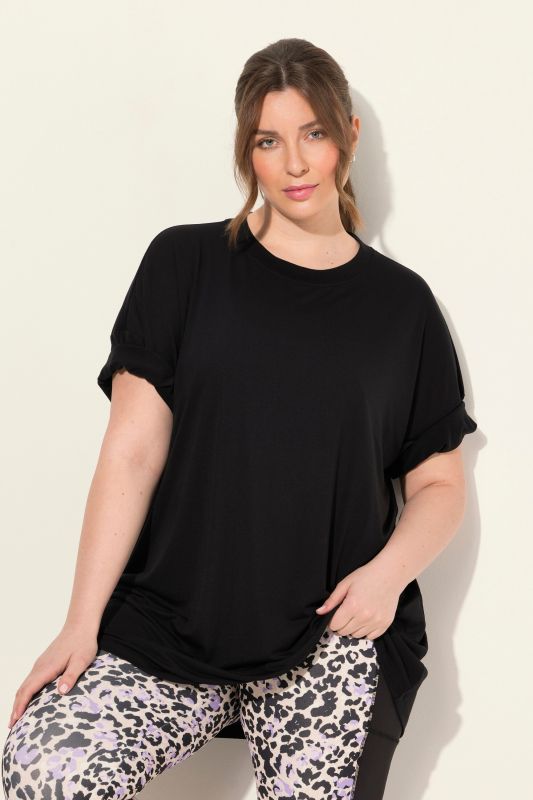 T-shirt oversize antibactérien, col rond et manches courtes