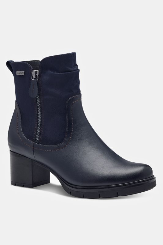 Bottines Jana Softline véganes, aspect cuir suédé - largeur G