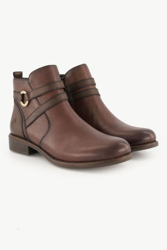 Bottines en cuir Remonte, semelle de propreté amovible - largeur F 1/2