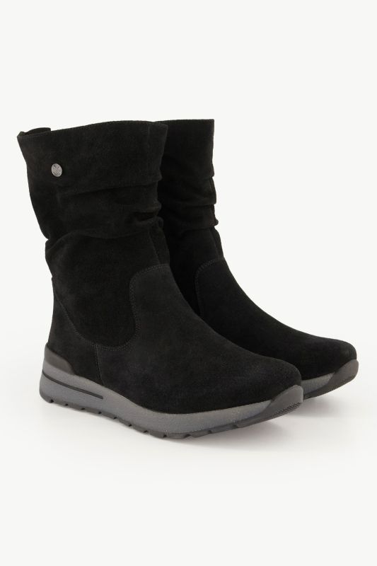 Bottines en cuir suédé Caprice, fermeture zippée, largeur H