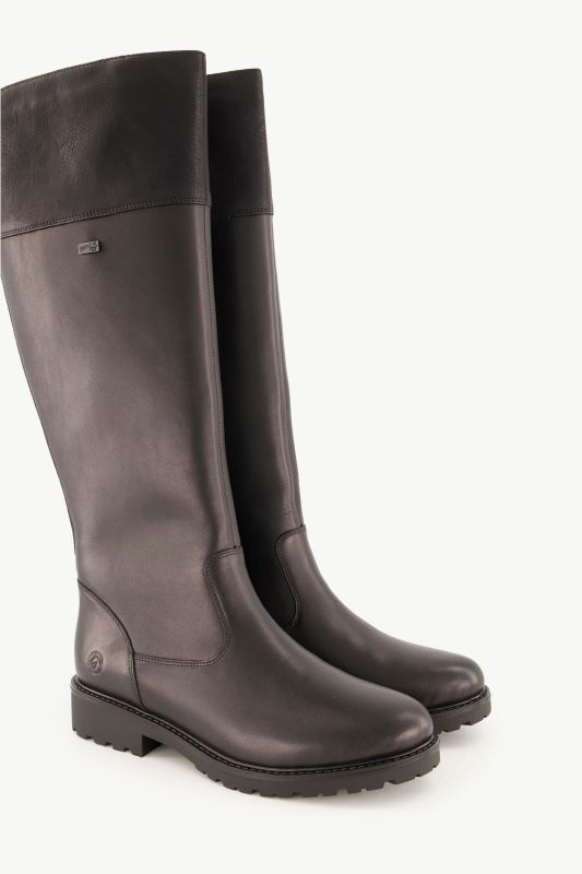 Bottes en cuir Remonte imperméables, fermeture zippée - largeur G