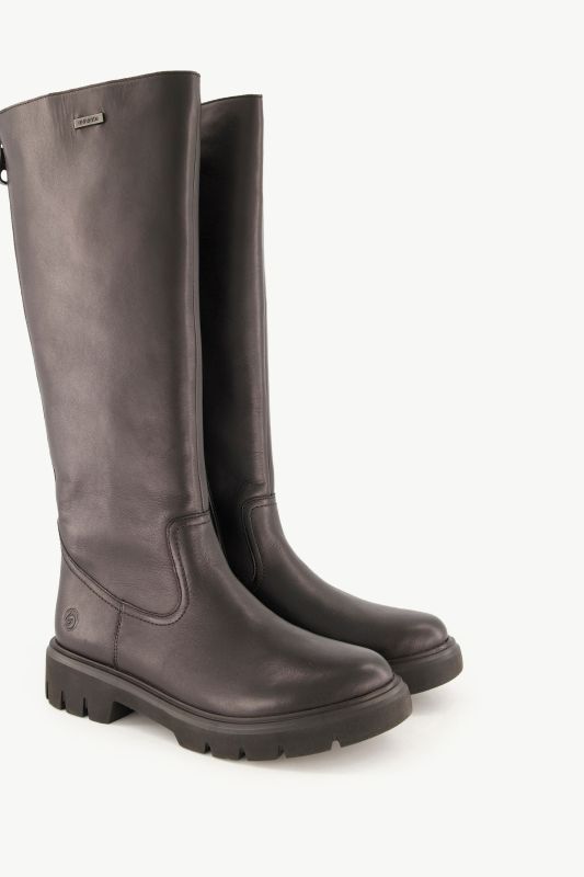 Bottes en cuir Remonte, doublure en peau d'agneau, fermeture zippée - largeur G