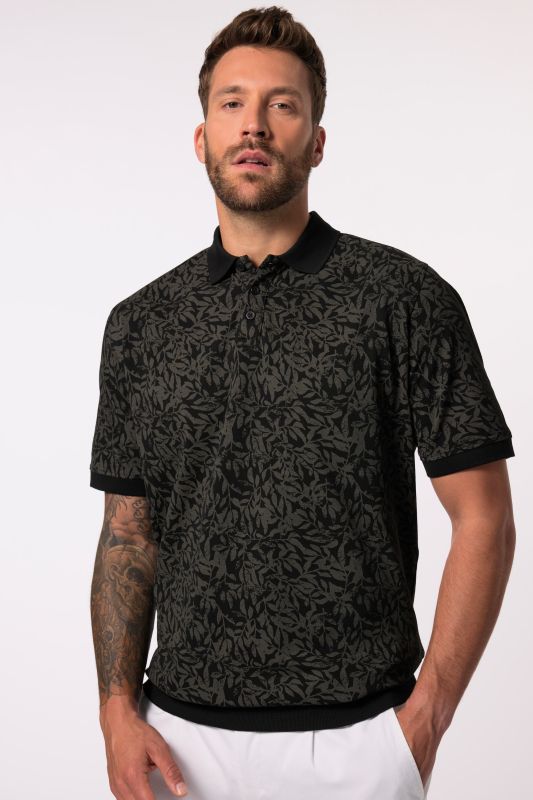 Polo coupe ventre confort. Maille piquée et imprimé floral. Du XXL au 8XL