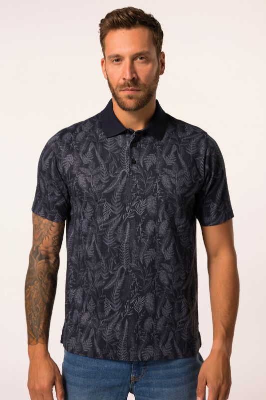 Polo à manches courtes en jersey avec imprimé floral. Jusqu'au 8XL