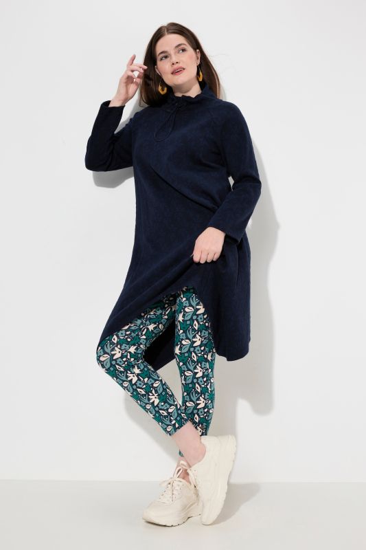 Legging en coton bio, motif feuilles et boutons fantaisie