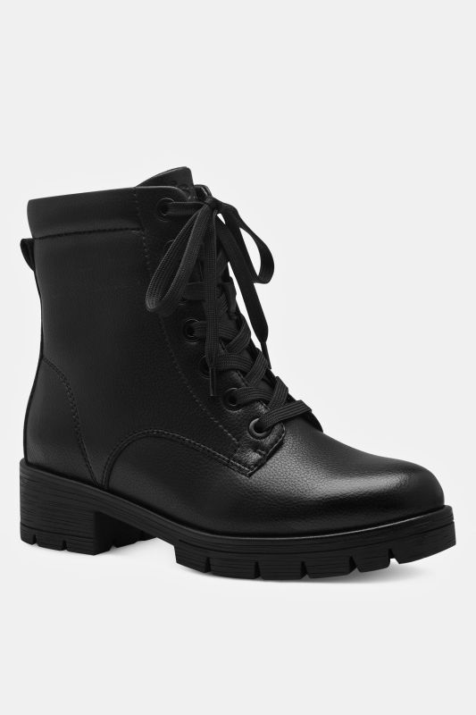 Boots en cuir végane Jana Softline, fermeture zippée, largeur H