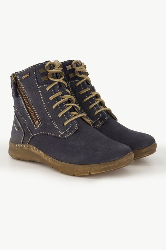 Boots en cuir Josef Seibel, doublure en polaire, semelle de propreté amovible - largeur H