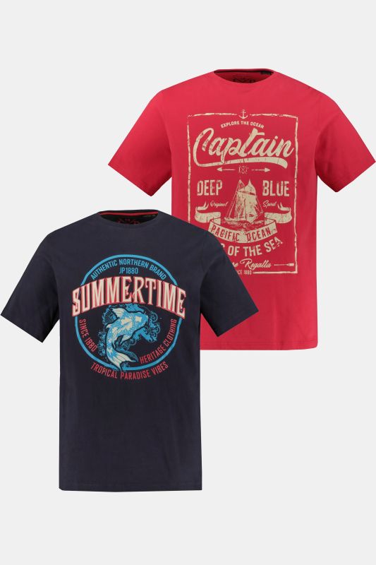 T-shirts à manches courtes en lot de 2, Captain, Summertime