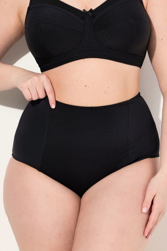 Culotte gainante, taille haute, empiècement en tissu Jacquard