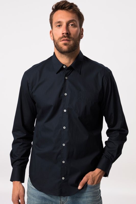 Chemise à manches longues et col Kent. Coupe Modern Fit. Jusqu'au 8XL, Tall.