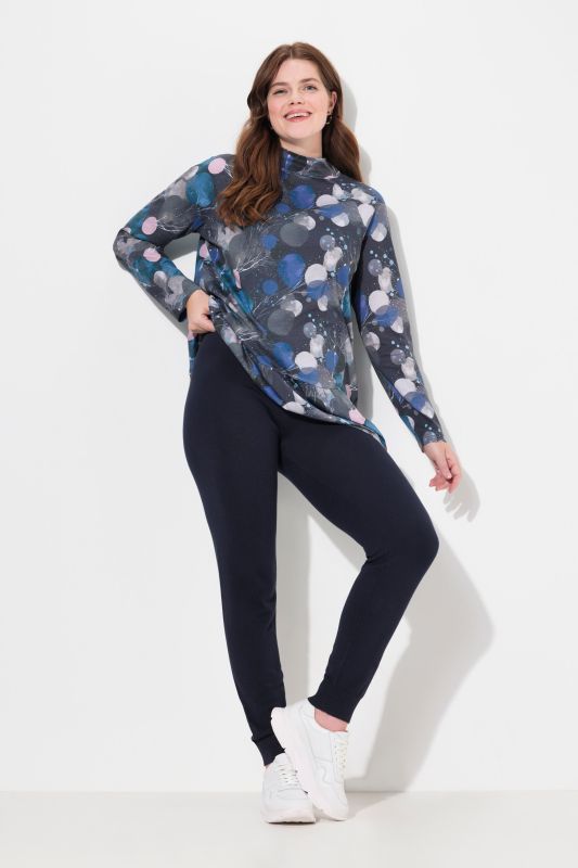 Legging en tricot, bord-côte, sans coutures latérales, coton bio