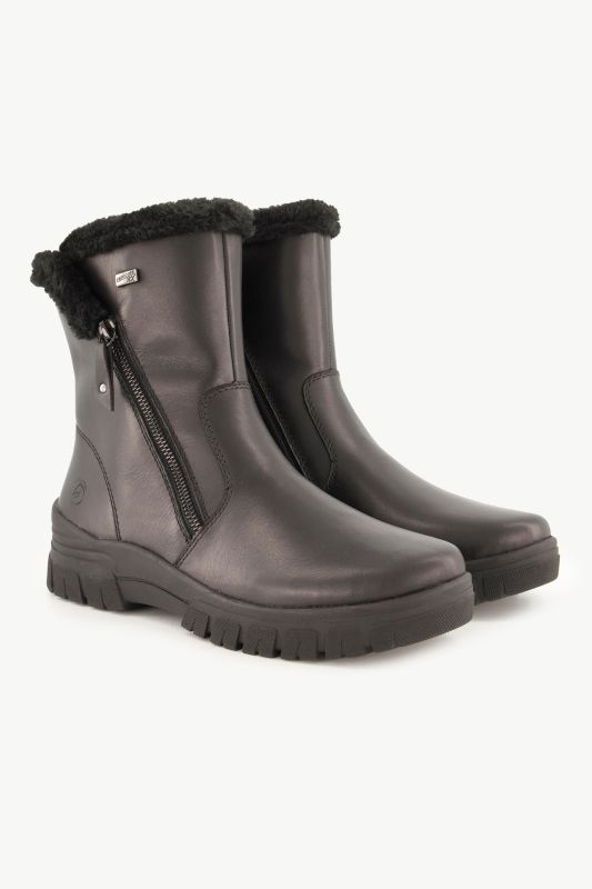 Boots techniques en cuir Remonte, semelle de propreté amovible - largeur G