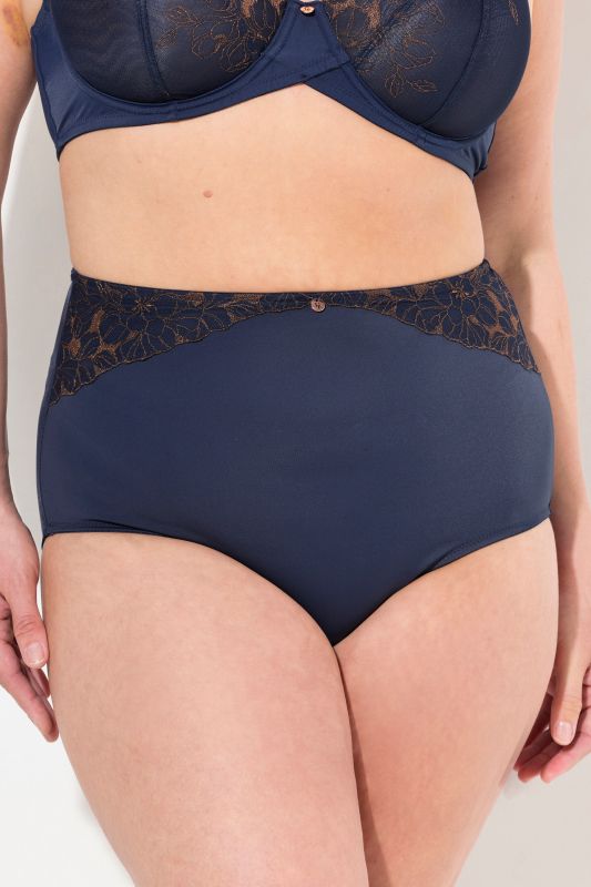 Culotte maxi avec empiècements en dentelle et étoiles brodées