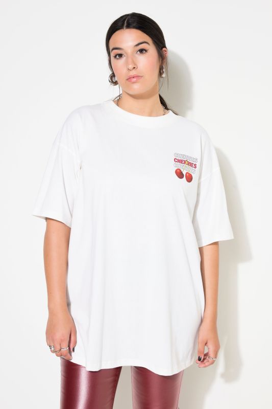 T-shirt oversize. Imprimé Cherries dans le dos