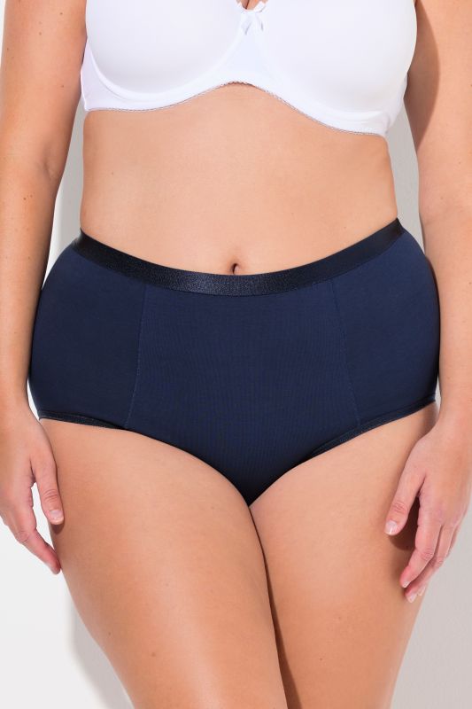 Culotte taille haute, semi-sculptante. Bande en satin à la taille. Collection Shapewear.