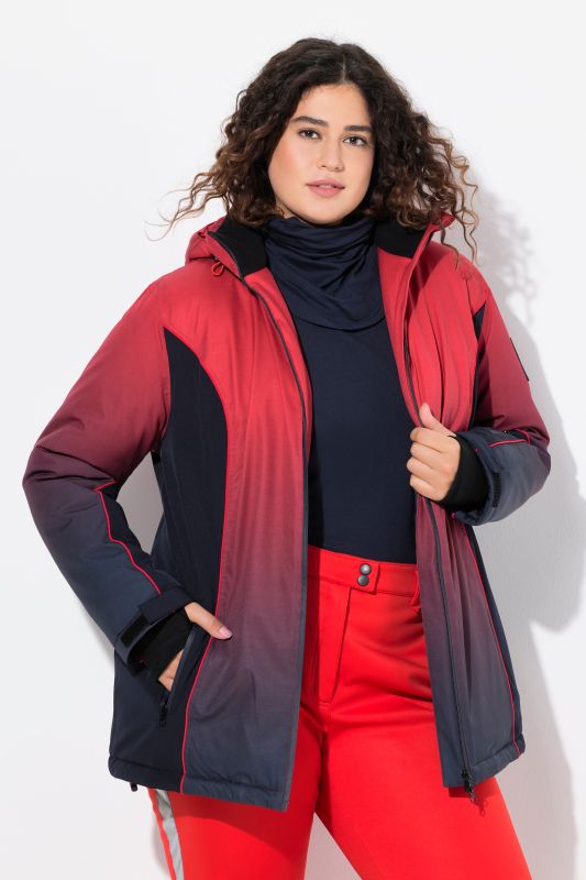 Veste technique imperméable avec pare-neige et dégradé de couleurs