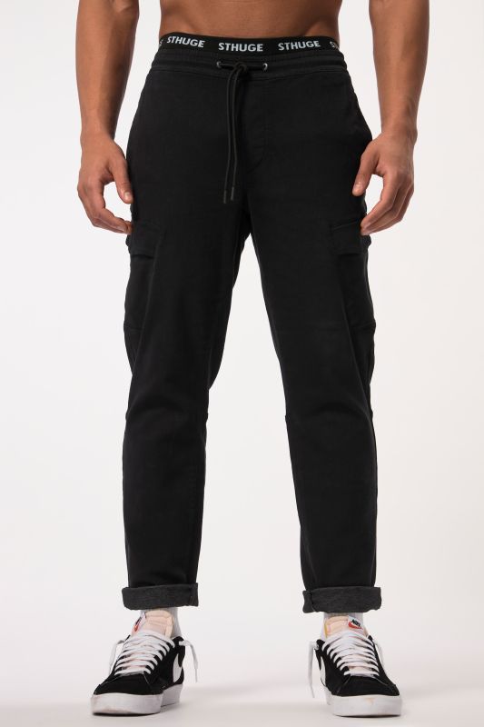 Pantalon cargo STHUGE. Technologie FLEXLASTIC® et taille élastique. Jusqu'au 8 XL