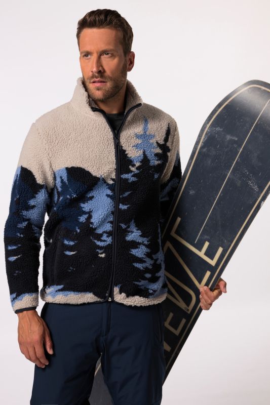 Veste en polaire JAY-PI. Jacquard et col montant. Collection ski – jusqu'au 7&nbsp;XL