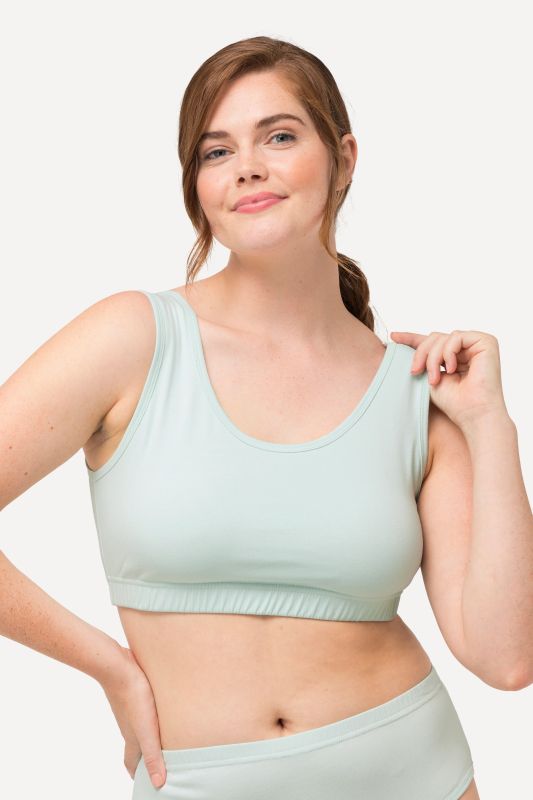 Brassière en coton bio. Bretelles larges