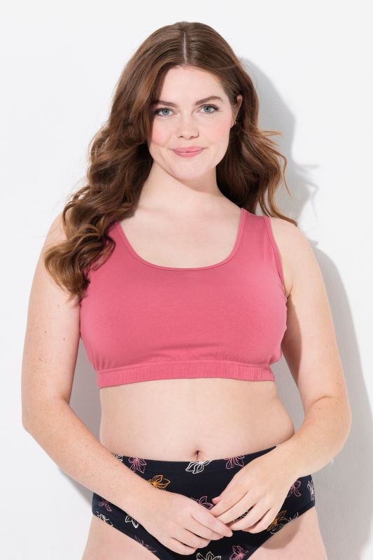 Brassière en coton bio. Bretelles larges