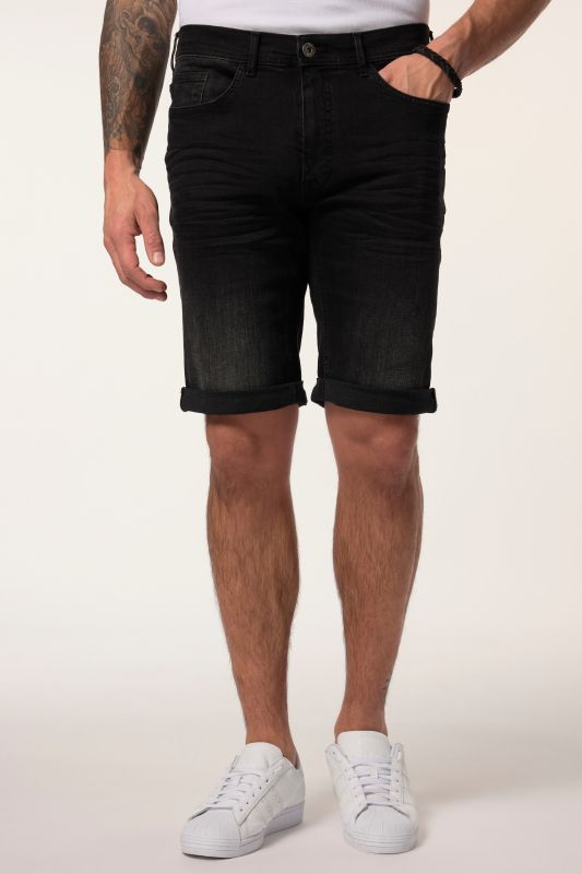 Bermuda en jean JP 1880, technologie FLEXNAMIC®, coupe 5 poches et détails destroy - jusqu'à la taille 74