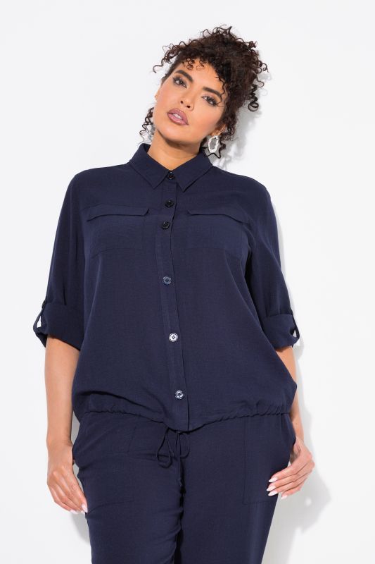 Veste à manches longues, col chemise et boutons