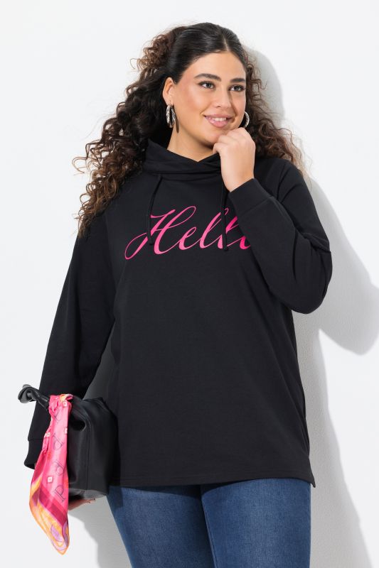 Sweat-shirt, coupe Classic Fit, message HELLO, col montant