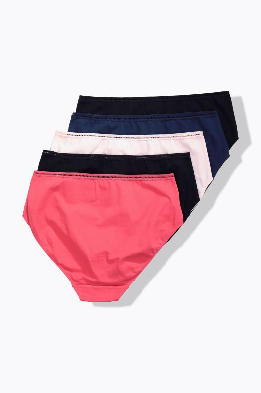 Culottes, lot de 5, bordure en dentelle au crochet au niveau de la ceinture