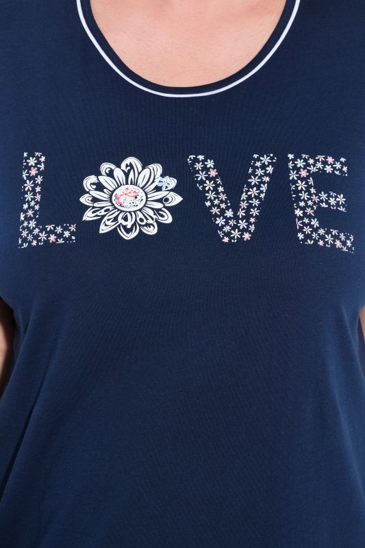 Grands T-shirts pour la nuit, lot de 2, avec décolleté rond/en V et manches courtes