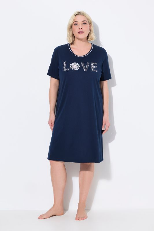 Grands T-shirts pour la nuit, lot de 2, avec décolleté rond/en V et manches courtes